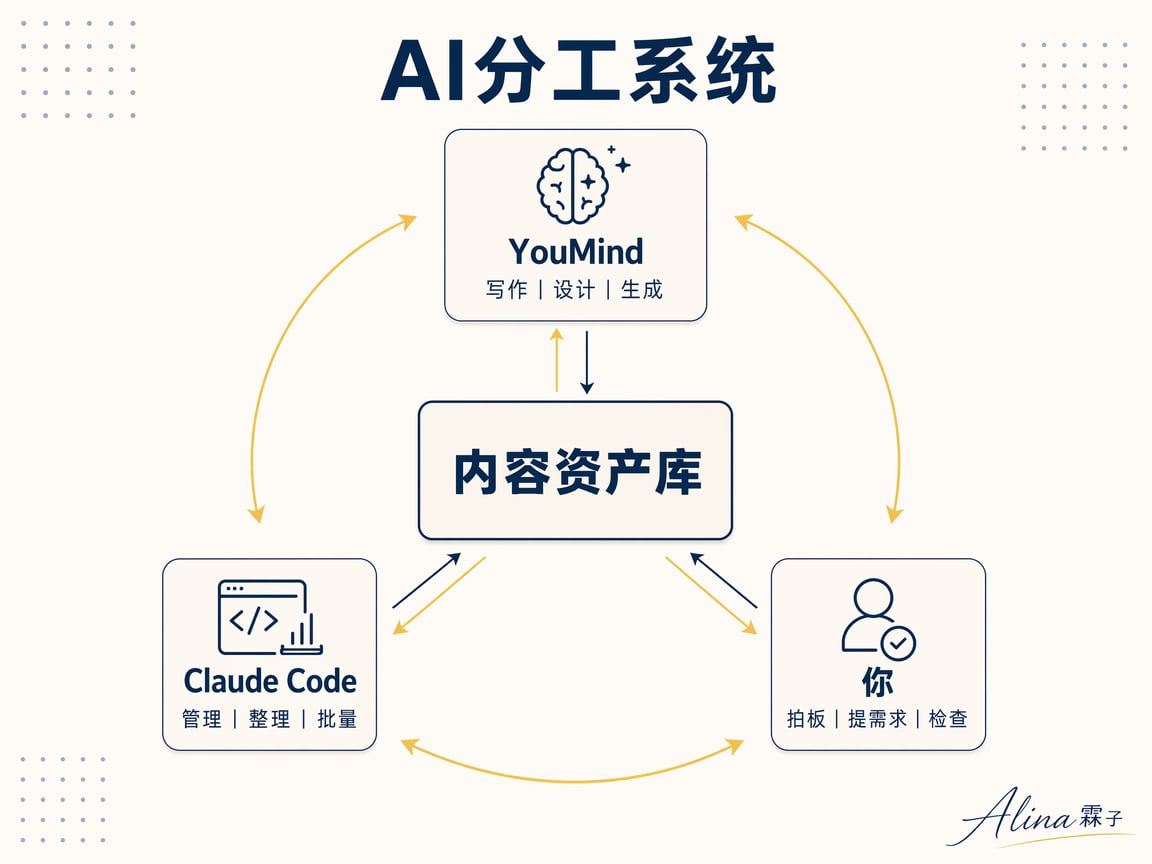 Claude Code 当指挥官，YouMind 当写手，分工清晰