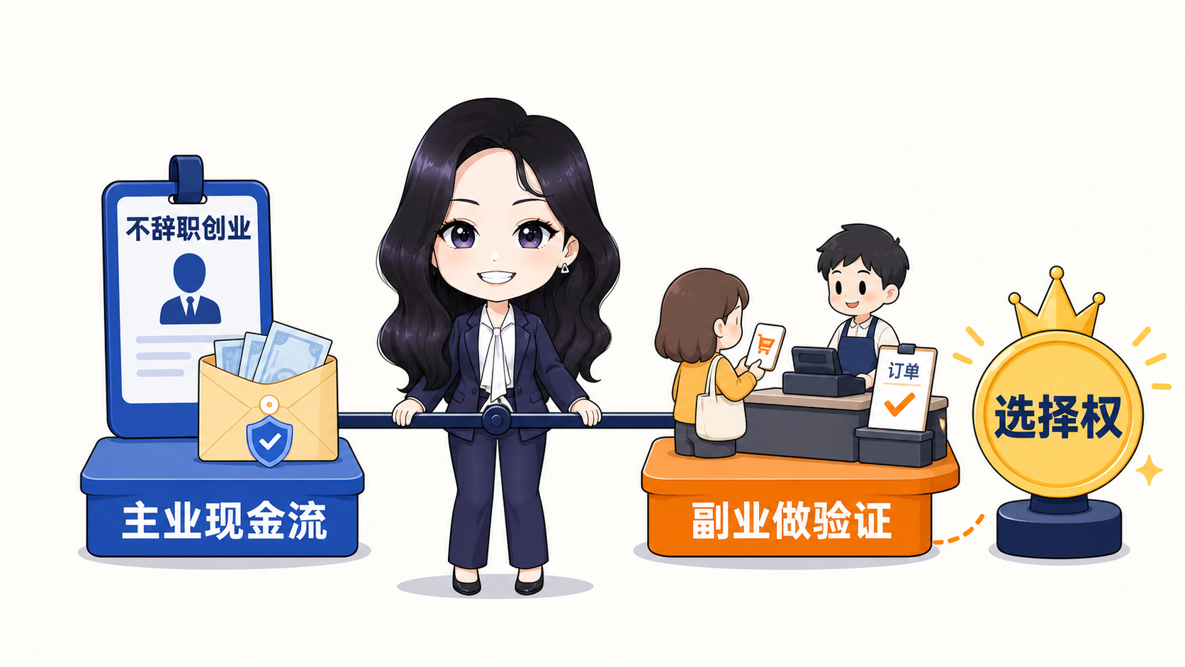 不辞职创业：保住主业现金流，同时用副业验证换来选择权