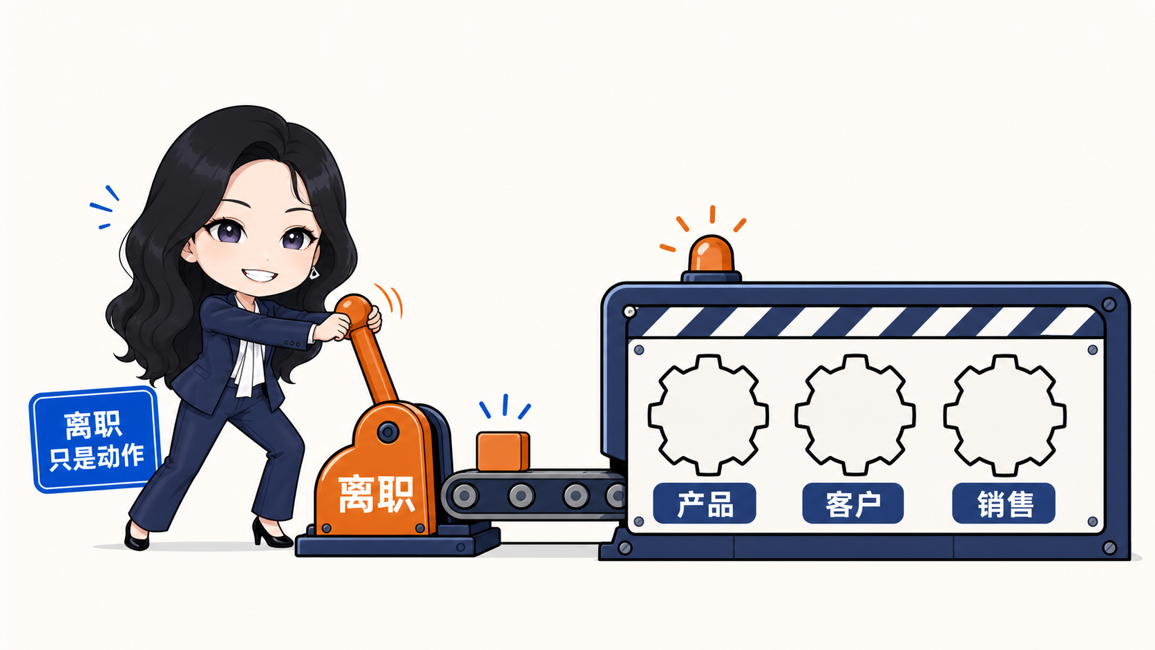 离职只是一项动作，产品、客户和销售不会自动出现