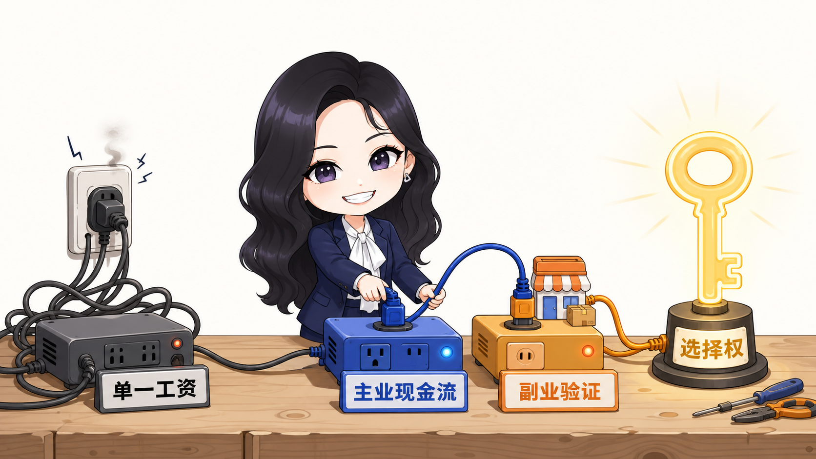 主业现金流和副业验证共同带来选择权
