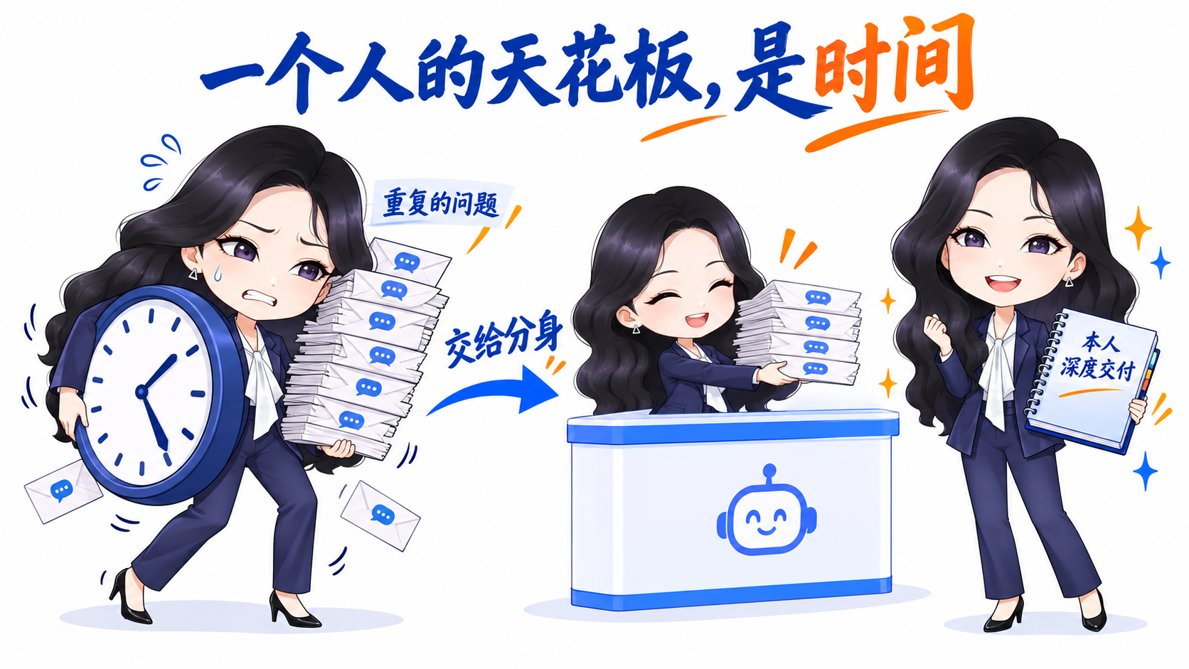 把重复问题交给分身,精力留给本人深度交付