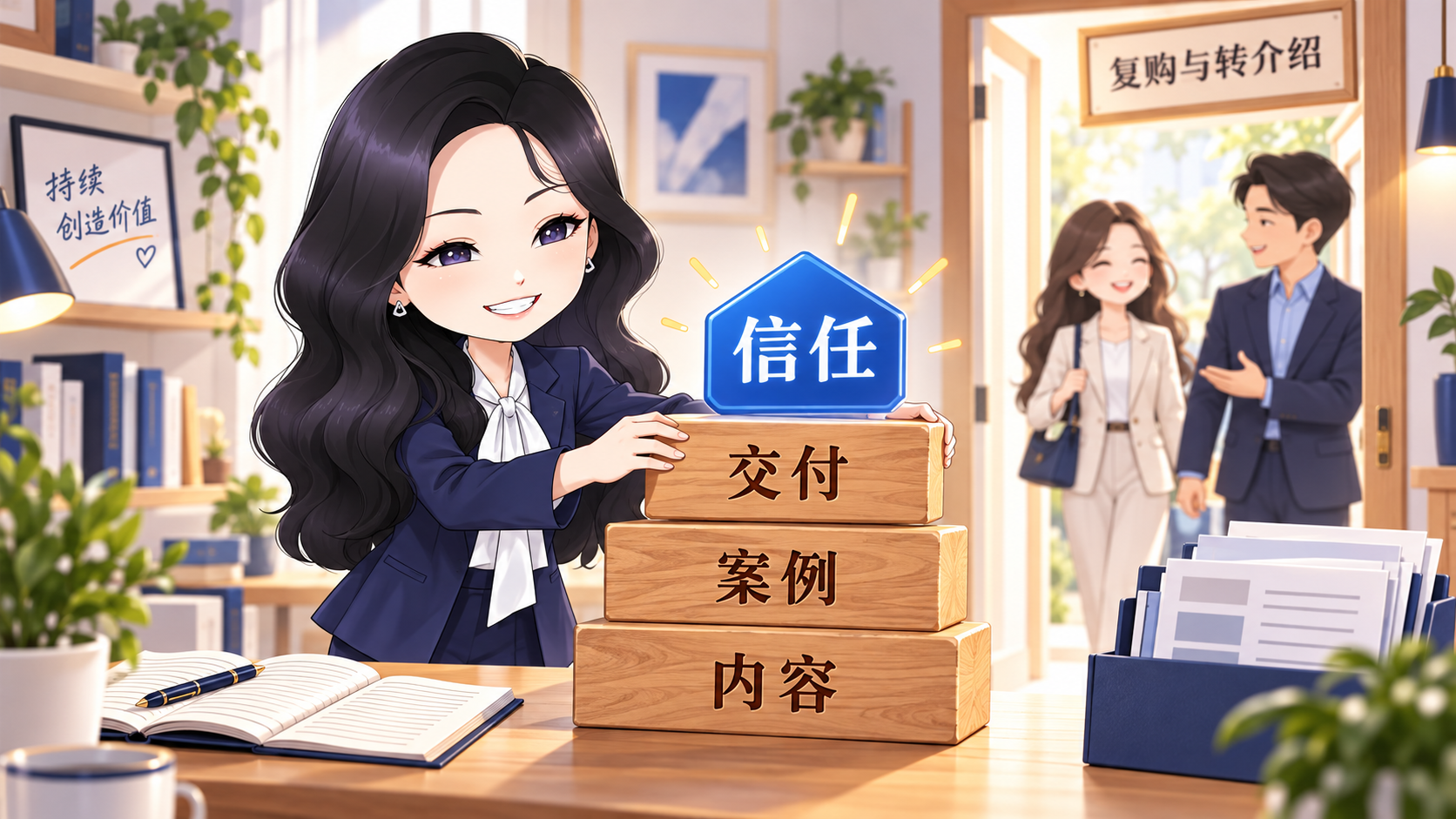 内容、案例与交付积累信任,带来复购与转介绍