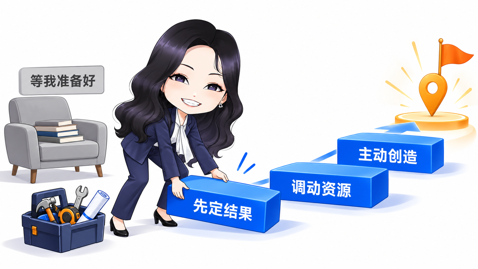 先定结果、调动资源、主动创造